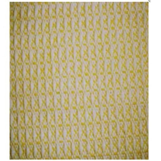 Mini Tapete Favo Colorido com Franja 33cm x 43cm - Aquarela Brasil - Amarelo