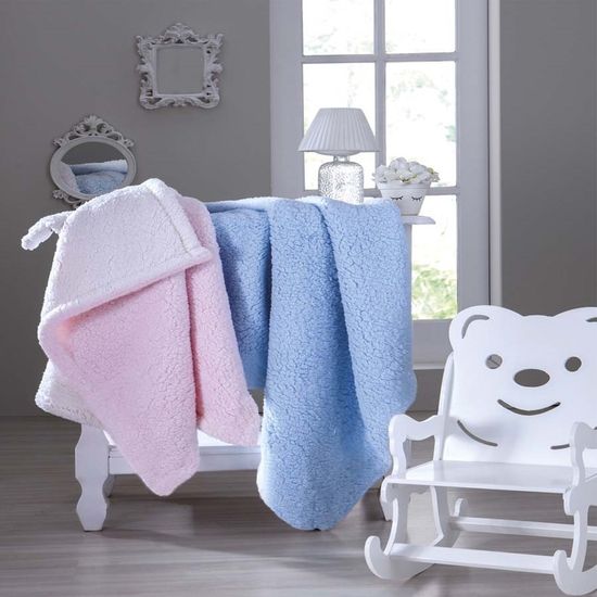 Cobertor Infantil Carneirinho 90cm x 1,10m - Jolitex - Rosa
