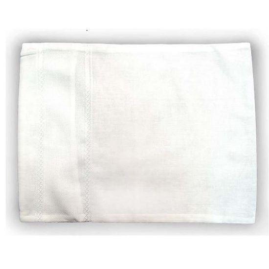 Fronha de Berço Bruxelas Para Bordar Liso 40cm x 30cm - Dohler - Branco