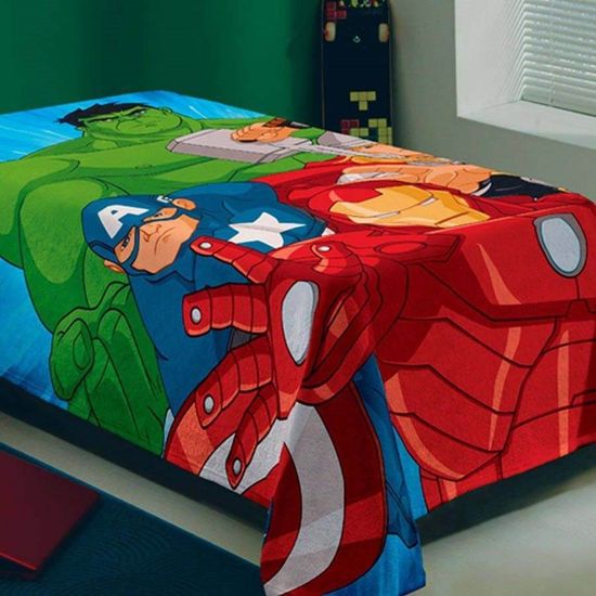 Manta Fleece The Avengers 1,50m x 2,20m - Lepper - 5729101