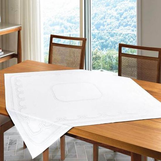 Toalha de Mesa Creative Para Pintar 90cm x 90cm - Dohler - Branco