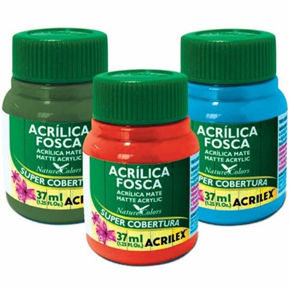 Tinta Acrílica Fosca 37ml - Acrilex | 5% Desconto a Vista | A Sacaria ...