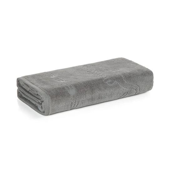 Toalha De Banho Jacquard Dinossauro 66 CM x 1,40 MT - Karsten - Cinza Steel 80109