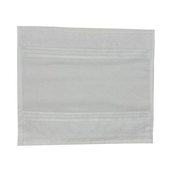 Toalha de banho Ponto Arte para bordar 70 cm x 1,40 mt - Bouton - Branco