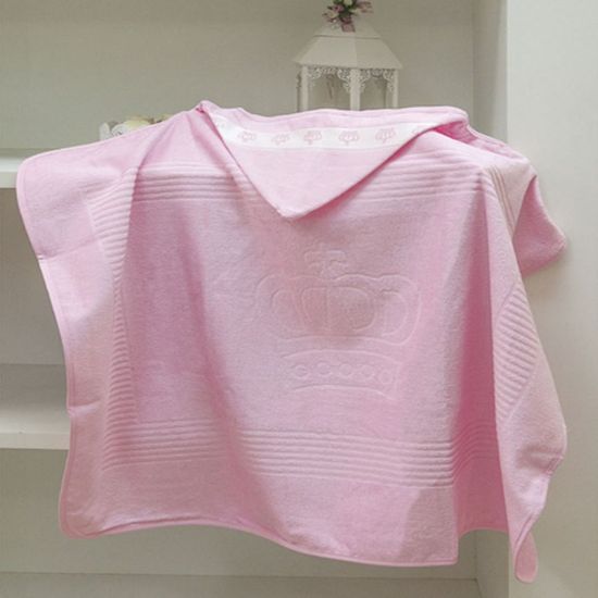 Toalha de Banho com Capuz Classic Para Bordar 90cm x 70cm - Dohler - Rosa 5211