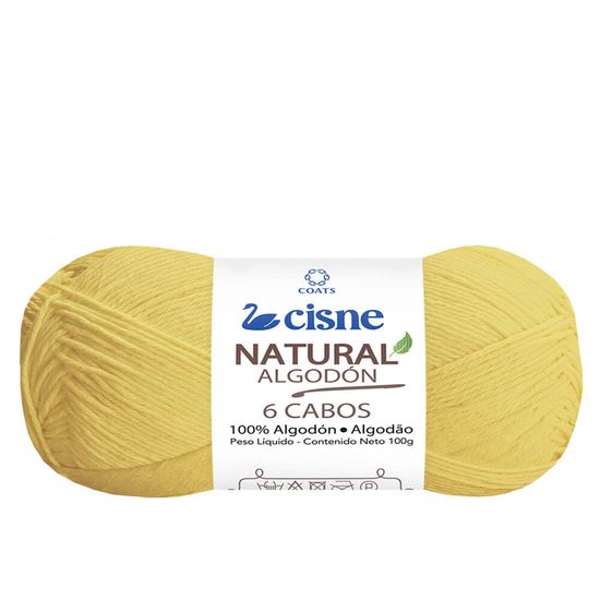 Fio Natural 6 cabos 100 Gramas - Cisne - Amarelo 00278