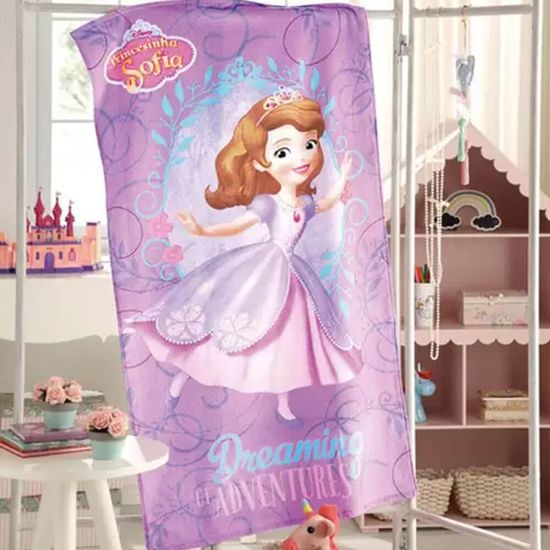 Toalha de Praia Aveludada Lincenciada III AF-958 Estampada 70cm x 1,30m - Dohler - Sofia 06