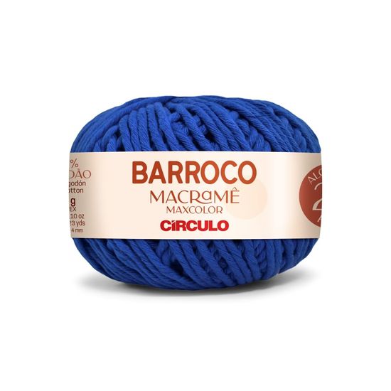 Barbante Barroco Macramê Maxcolor 400 Gramas - Círculo - Azul Classic 2770