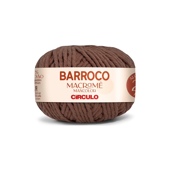 Barbante Barroco Macramê Maxcolor 400 Gramas - Círculo - Cafe 7738