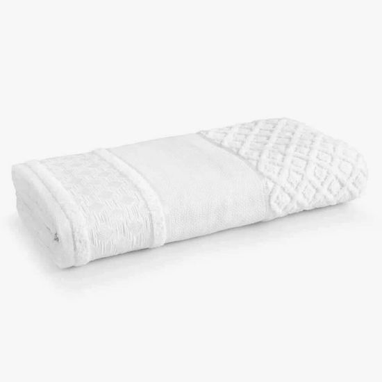 Toalha de Rosto Lince para Bordar 49cm x 80cm - Karsten - Branco 01