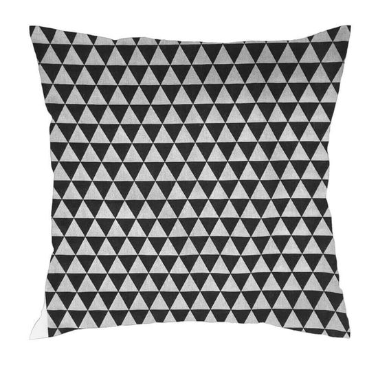 Capa de Almofada Havana 45cm x 45cm - Jolitex - Triângulo Preto