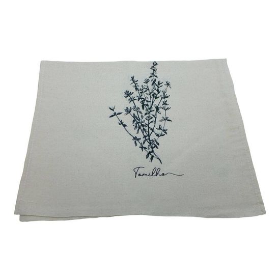 Pano de Prato Rústico Cru com Bainha 68cm x 44cm - A Sacaria - Tomilho