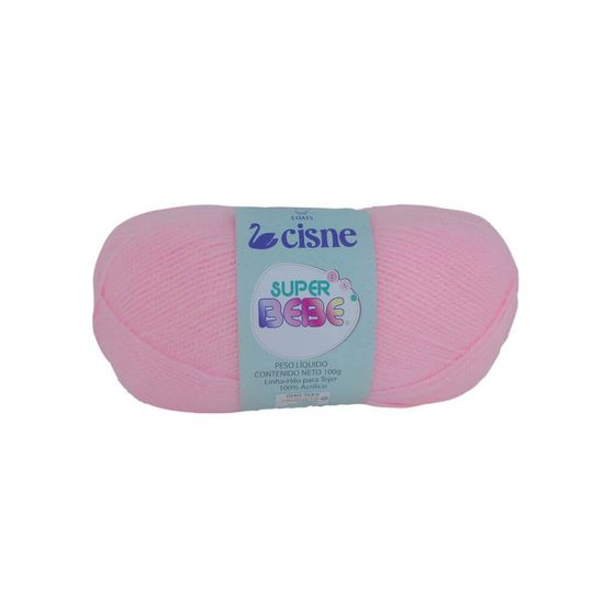 Lã Super Bebê 100 Gramas com 467 Metros - Cisne Lã Super Bebê 100 Gramas com 467 Metros - Coats Corrente - 4004 Rosa B