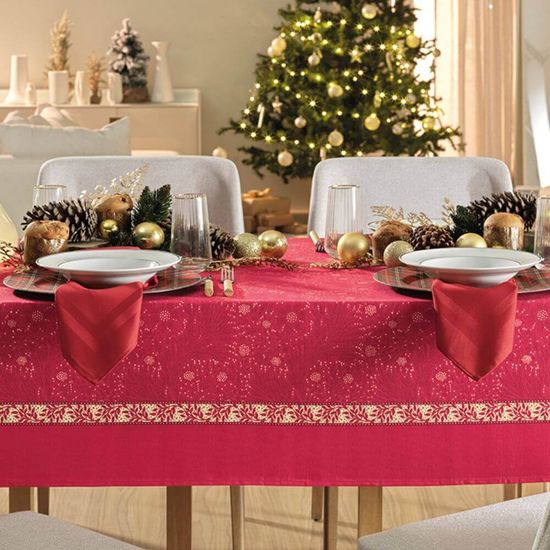 Toalha de Mesa Retangular Natal 2022 1,40m x 2,50m - Karsten - Clássico Natal