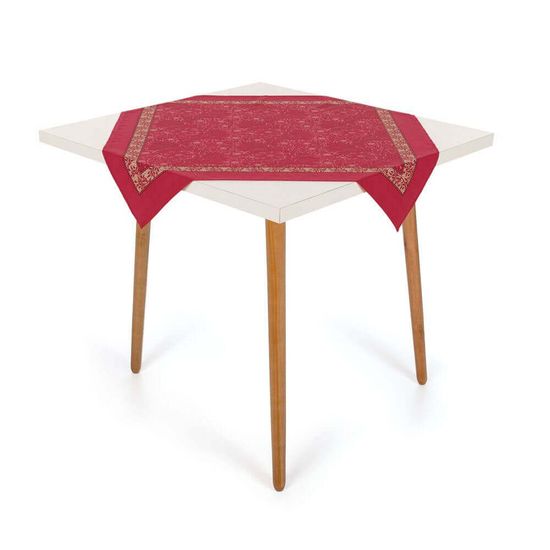 Toalha de Mesa Quadrada Natal 2022 78cm x 78cm - Karsten - Clássico Natal