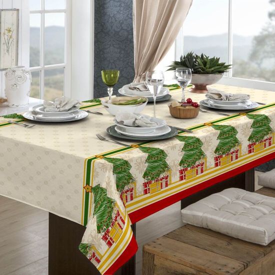 Toalha de Mesa Natal Quadrada 1,40m x 1,40m - Raner - A003