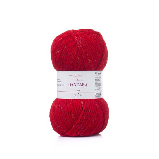 Lã Dandara 100 Gramas com 190 Metros - Pingouin - Red Tweed 3385