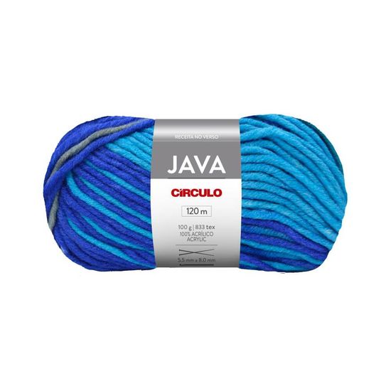 Lã Java 100 Gramas com 120 Metros - Circulo - Blue Boy 8891