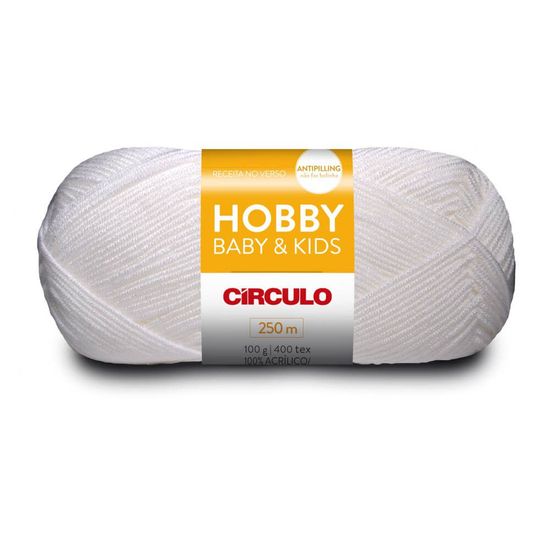Lã Hobby Baby e Kids 100 Gramas com 250 Metros - Circulo - Branco 10