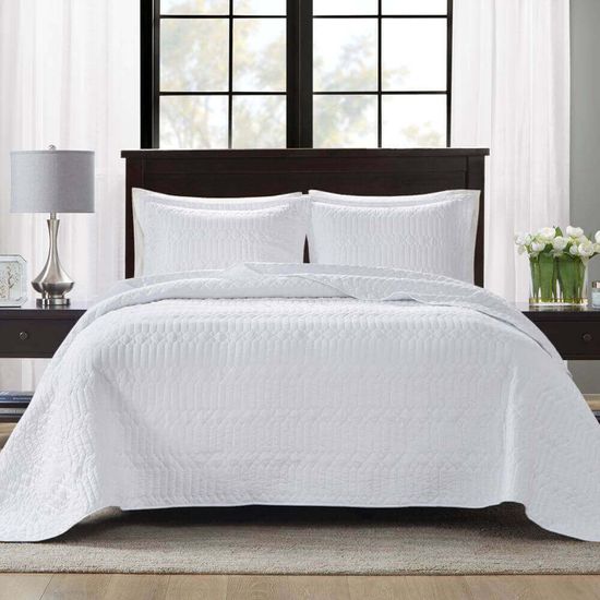 Kit Colcha Queen Siena Attuale 2,40m x 2,60m com 3 Peças - Corttex - Branco