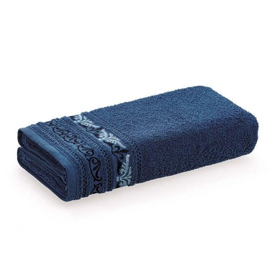 Toalha de Rosto Felpuda Lisboa 48cm x 70cm - Karsten - Indigo 30229/Azul 2