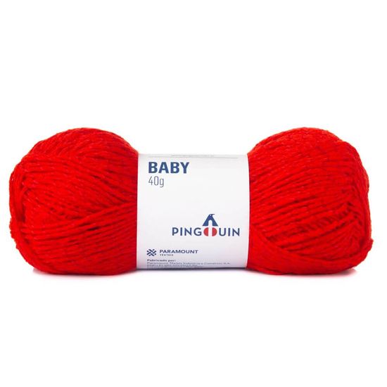 Kit 5 unidades Lã Baby 40 Gramas com 130 Metros - Pingouin - Tomate 314
