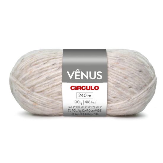 Lã Vênus 100 Gramas com 240 Metros - Circulo - Off White 8176