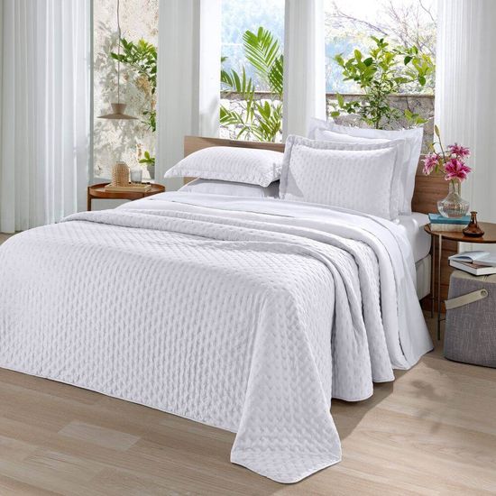 Edredom com Porta Travesseiro Solteiro Lavato 1,60m x 2,40m - Bouton - Branco