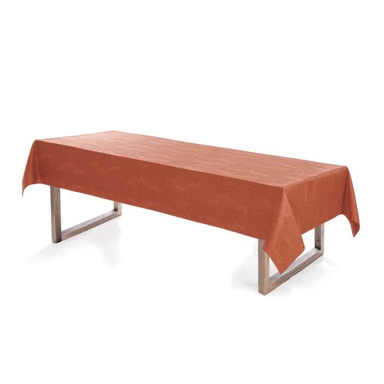 Toalha de Mesa Sempre Limpa Retangular 1,60m x 2,70m - Karsten - Tropical Terracota 90131