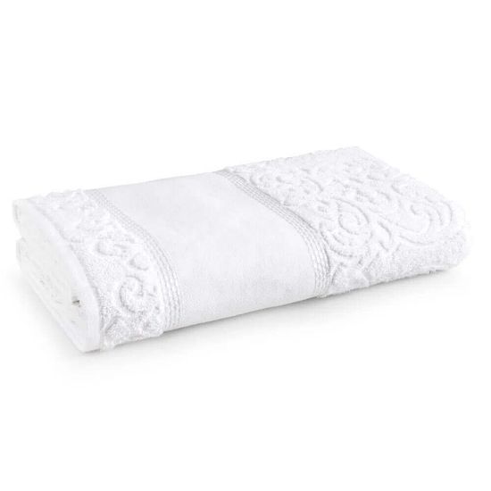 Toalha de Rosto Melina II Para Bordar 50cm x 80cm - Karsten - Branco 01