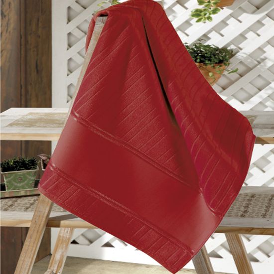 Toalha de Lavabo Aveludada Artesanalle Para Pintar 30cm x 45cm - Dohler - Vermelho 2900