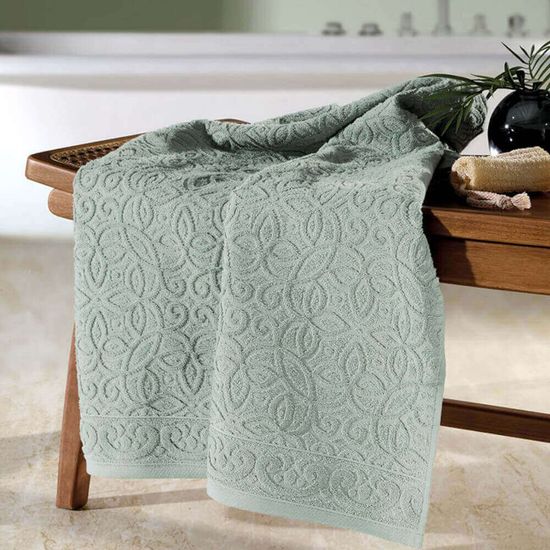 Toalha de Banho Felpuda Jacquard Provença 90cm x 1,50m - Dohler - Verde 12312
