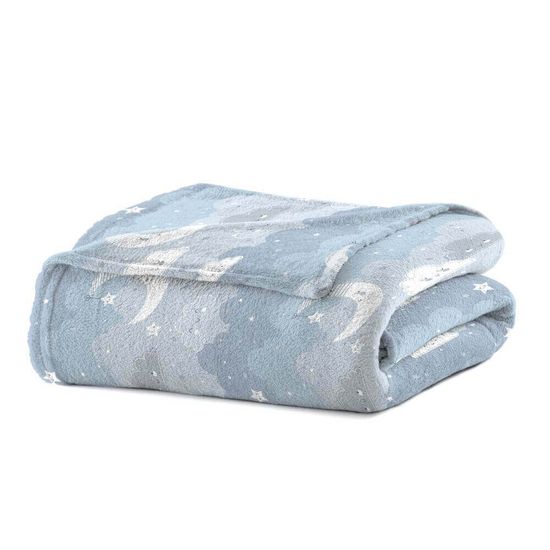 Cobertor de Microfibra Baby Flannel 90cm x 1,10m - Camesa - Céu Azul