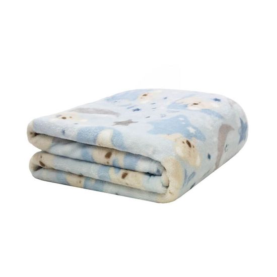 Cobertor de Microfibra Baby Flannel 90cm x 1,10m - Camesa - Coala Azul