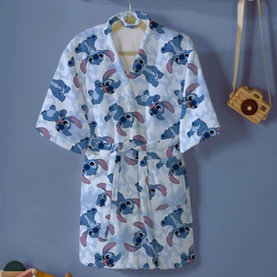 Roupão Velour Infantil Tamanho: G - Dohler - Stitch 04