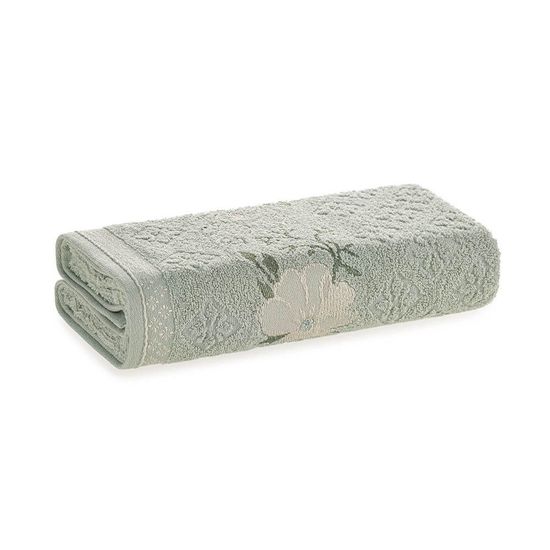 Toalha de Banho Felpuda Yuna 70cm x 1,35m - Karsten - Matcha 40209/Pérola Verde 26