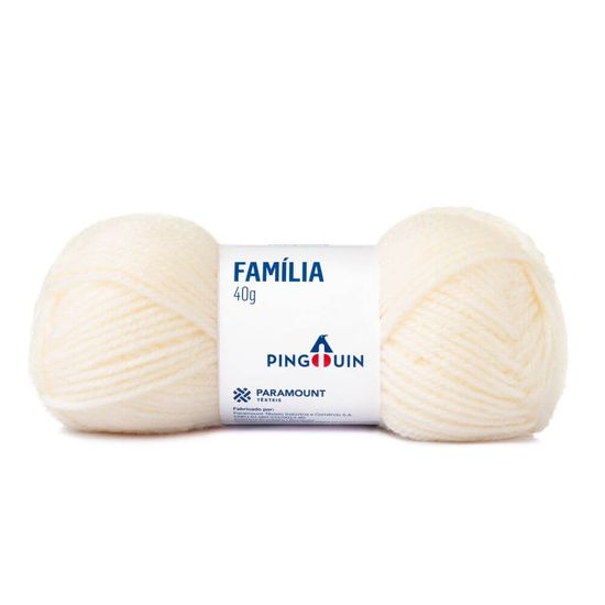 Kit 5 unidades Lã Família 40 Gramas com 106 Metros - Pingouin - Cru 004
