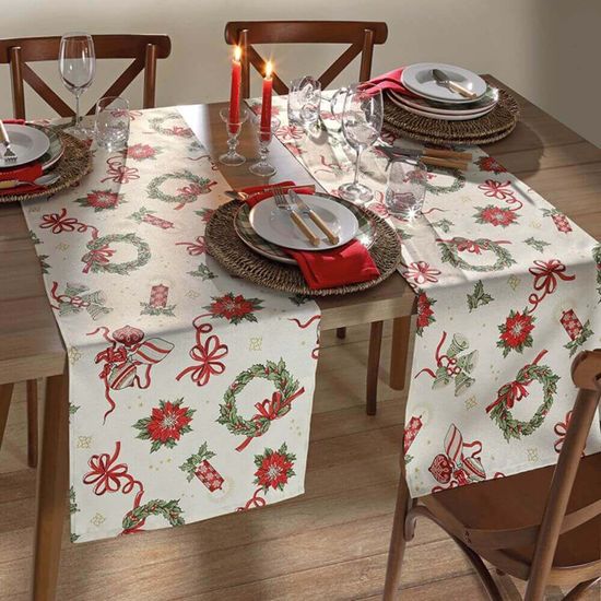 Trilho de Mesa Celebra Natal 45cm x 1,60m - Dohler - Natal 121