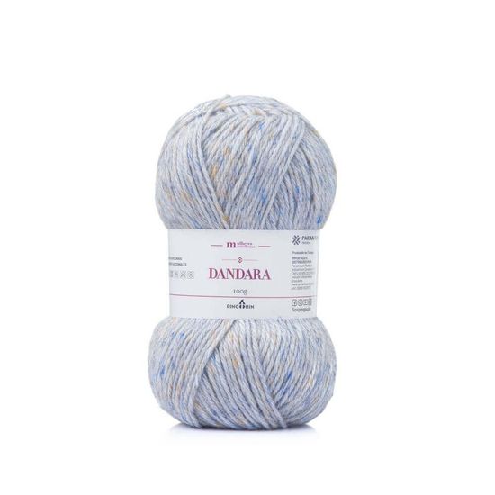 Lã Dandara 100 Gramas com 190 Metros - Pingouin - Grey Tweed 2877