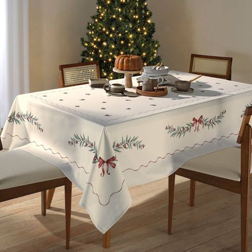 Toalha Mesa Retangular Clean Matisse Natal1,60mx2,30m-Dohler - sacaria