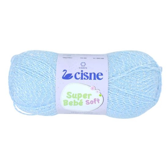 Kit 5 unidades Lã Super Bebê Soft  100 Gramas com 350 Metros - Cisne - 16008