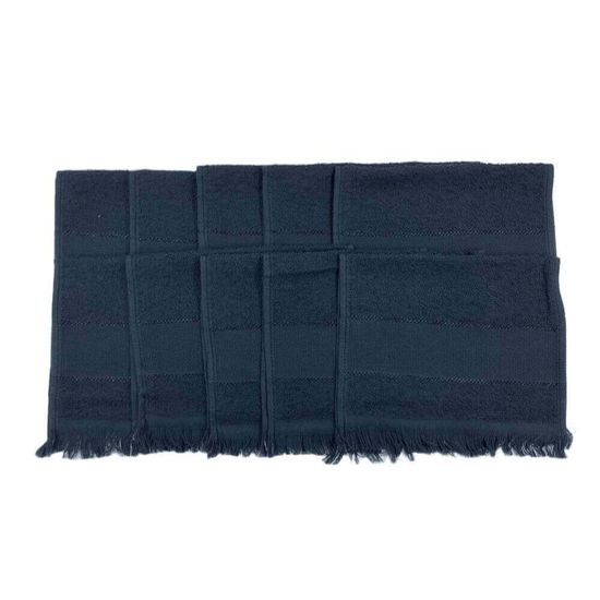 Kit Toalha Manicure com 10 unidades 36cm x 23cm - Marcotex - Preto 1000