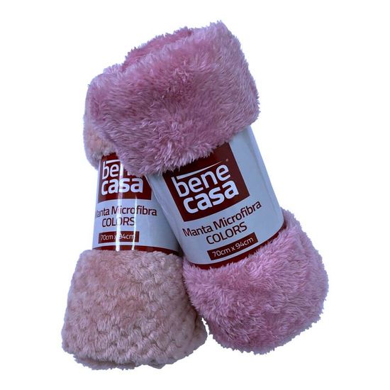 Manta de Microfibra Colors 70cm x 94cm - Hiper Textil - Tons de Rosa