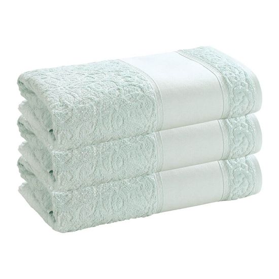 Kit Toalhas de Lavabo Sofia para Pintar com 3 unidades - Dohler - Turquesa 9651