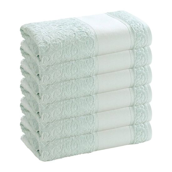 Kit Toalhas de Lavabo Sofia para Pintar com 6 unidades - Dohler - Turquesa 9651