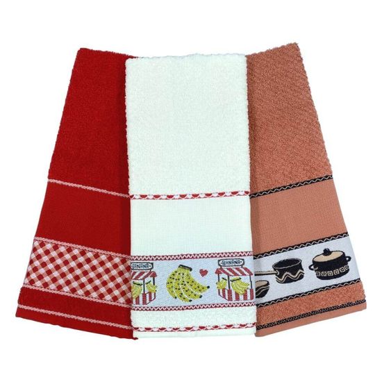 Kit Panos de Prato Picnic Variados com 3 unidades - Dohler