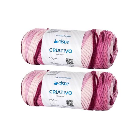 Kit 2 unidades Fio Criativo 100 Gramas com 200 Metros - Cisne - 1403