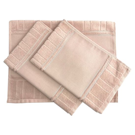 Kit Toalhas de Lavabo Artesanalle para Pintar com 3 unidades - Dohler - Rose Gold