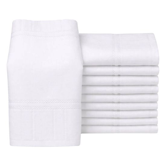 Kit Toalhas de Lavabo Artesanalle para Pintar com 10 unidades - Dohler - Branco