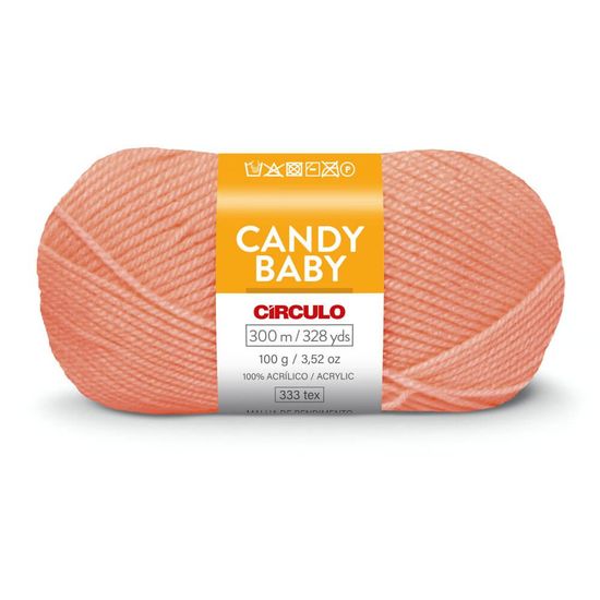Fio Candy Baby 100 Gramas com 300 Metros - Circulo - Peach 402